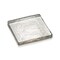 Glacier Clear Glass Square Candle Plate Candler Holder Large, 6.75 inch.